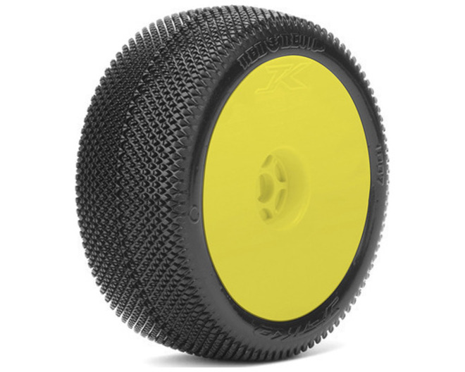 Red Devil 1/8 Buggy Tires Mounted On Yellow Dish Rims Ultra Sof