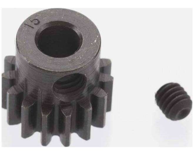 Extra Hard 15 Tooth Blackened Steel 32p Pinion 5mm