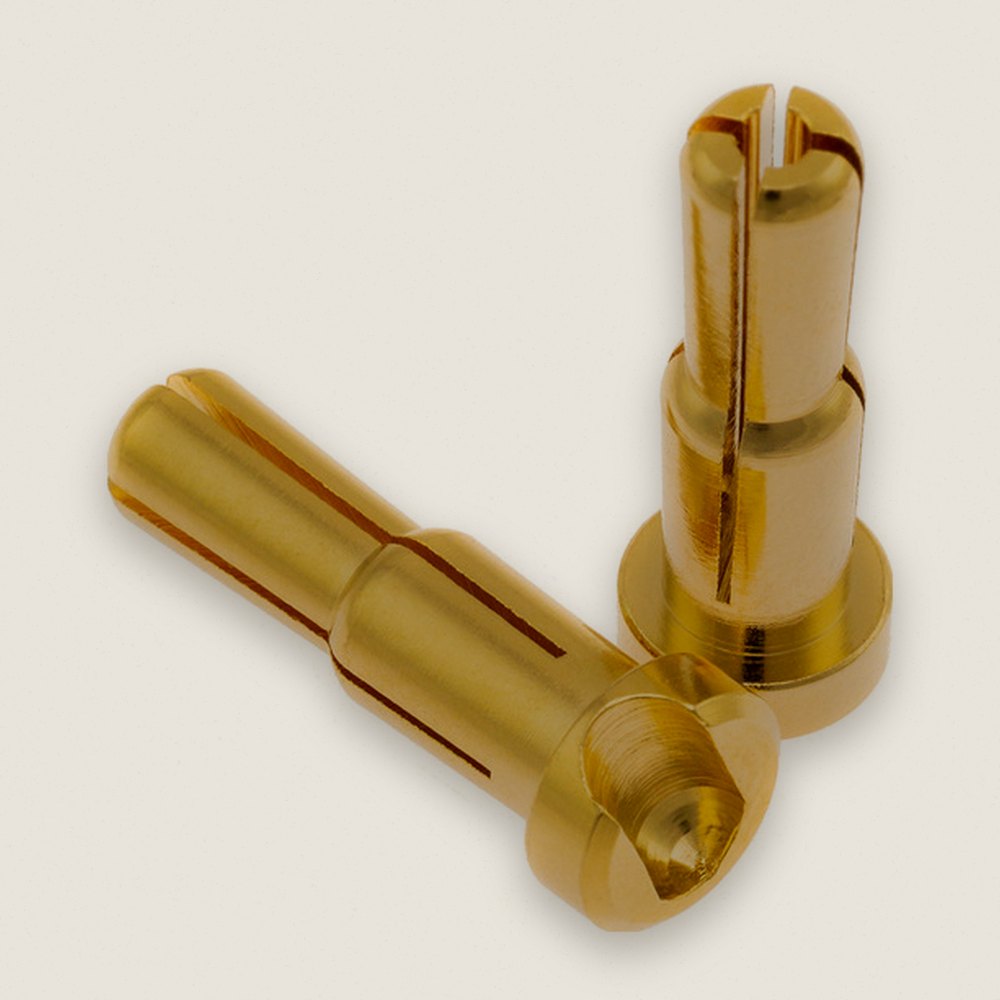 Bullet Plugs, LowPro Stepped 4/5mm, 1 Pair - 1UP Racing