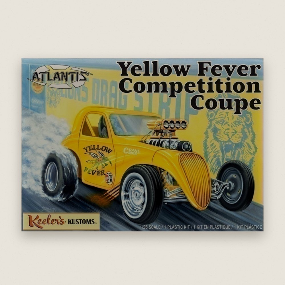 Plastic Model, 1/25 Yellow Fever Competition Coupe Fiat Keelers Kustoms - Atlantis Models