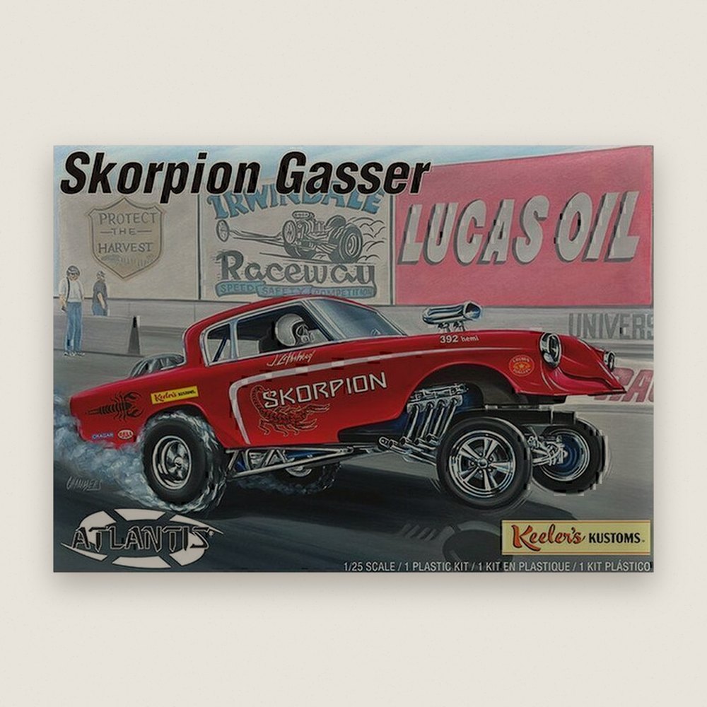 Plastic Model Kit, 1/25 Keelers Kustom s Studebaker Funny Car - Atlantis Models
