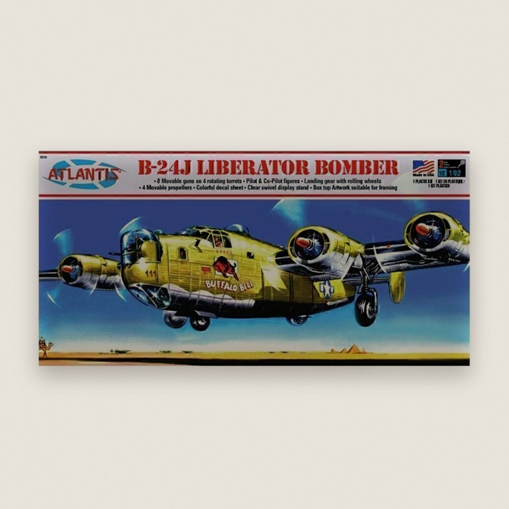 Model Kit, B-24J Liberator Bomber Buffalo Bill 1/92 - Atlantis Models