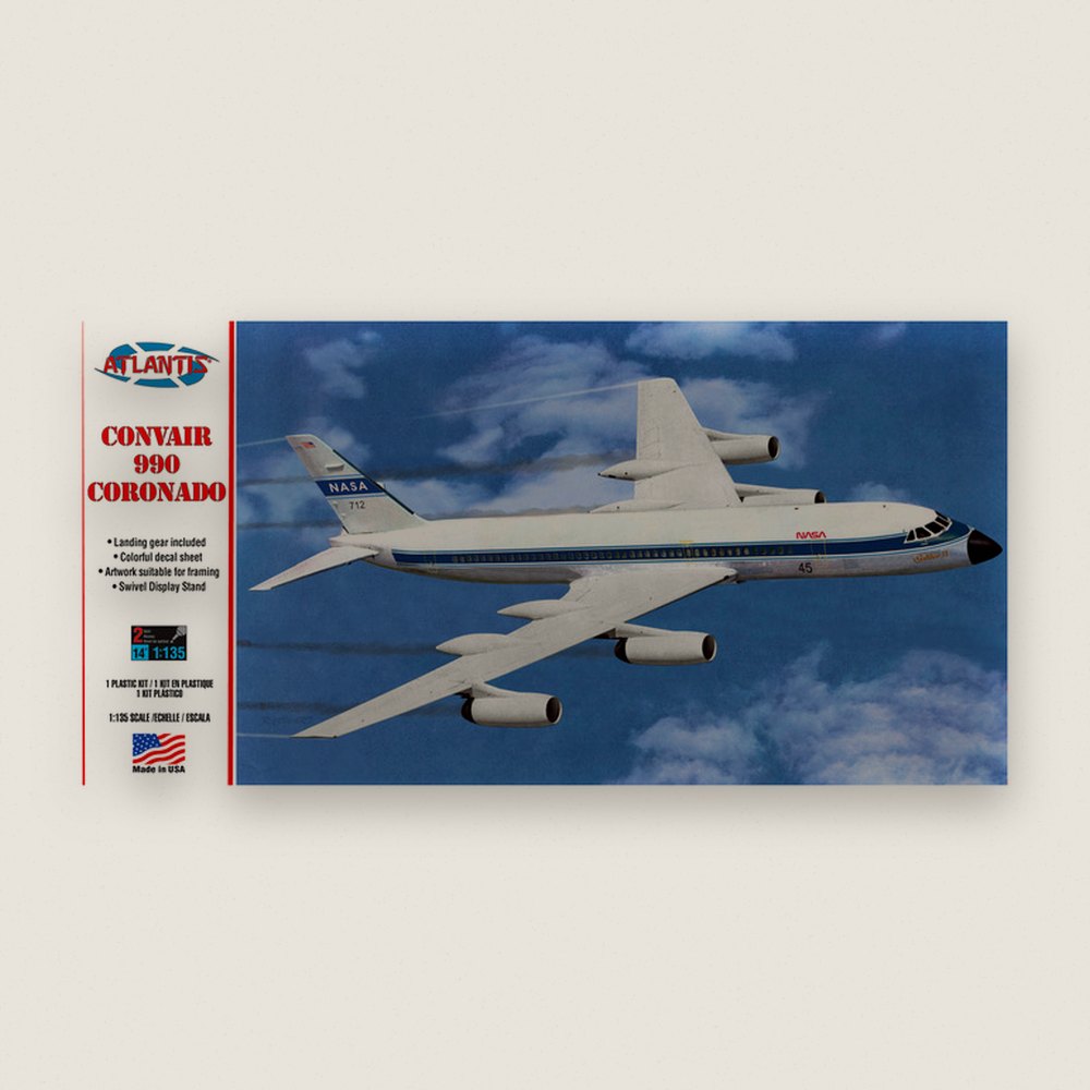 Plastic Model Kit, Convair 990 Coronado 1:135 - Atlantis Models
