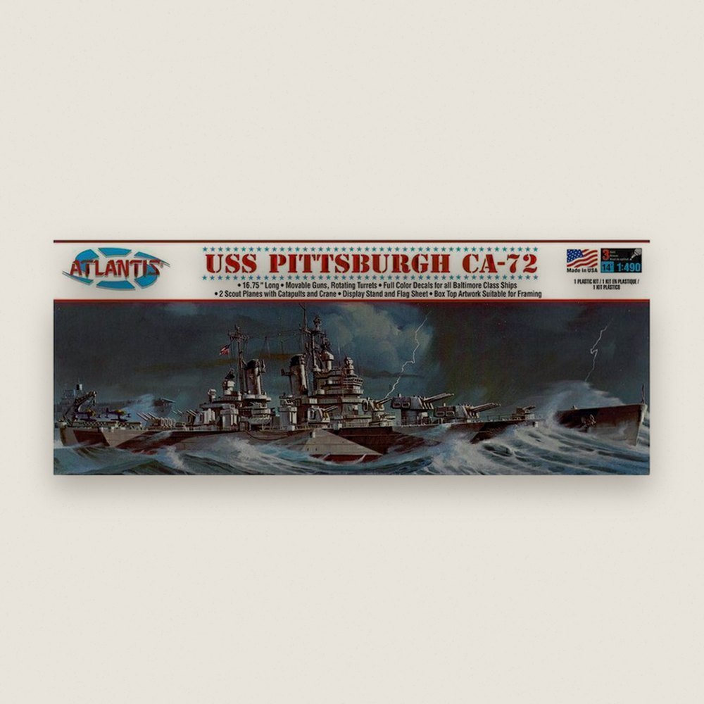 Heavy Cruiser Model, Uss Pittsburgh CA-72 1/490 - Atlantis Models