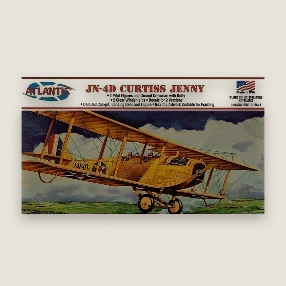 Airplane, Curtiss Jenny JN-4 1:48 - Atlantis Models