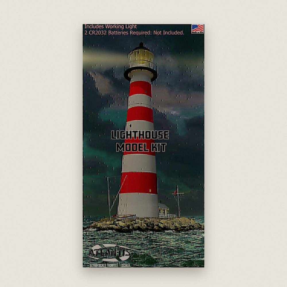 Plastic Model Kit, 1/160 Lighthouse with Light and Diorama Base - Atlantis Models