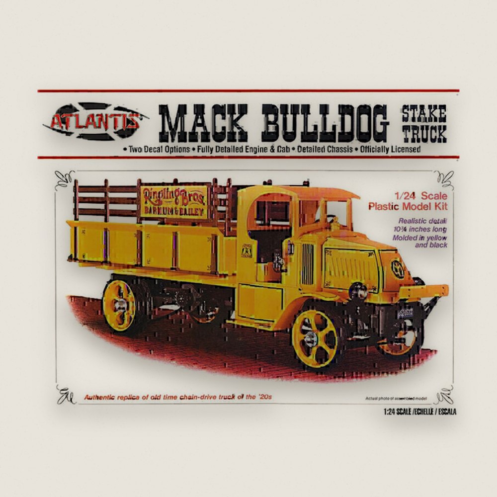 Plastic Model Kit, 1:24 Stake Truck, 1926 Mack Bulldog - Atlantis Models