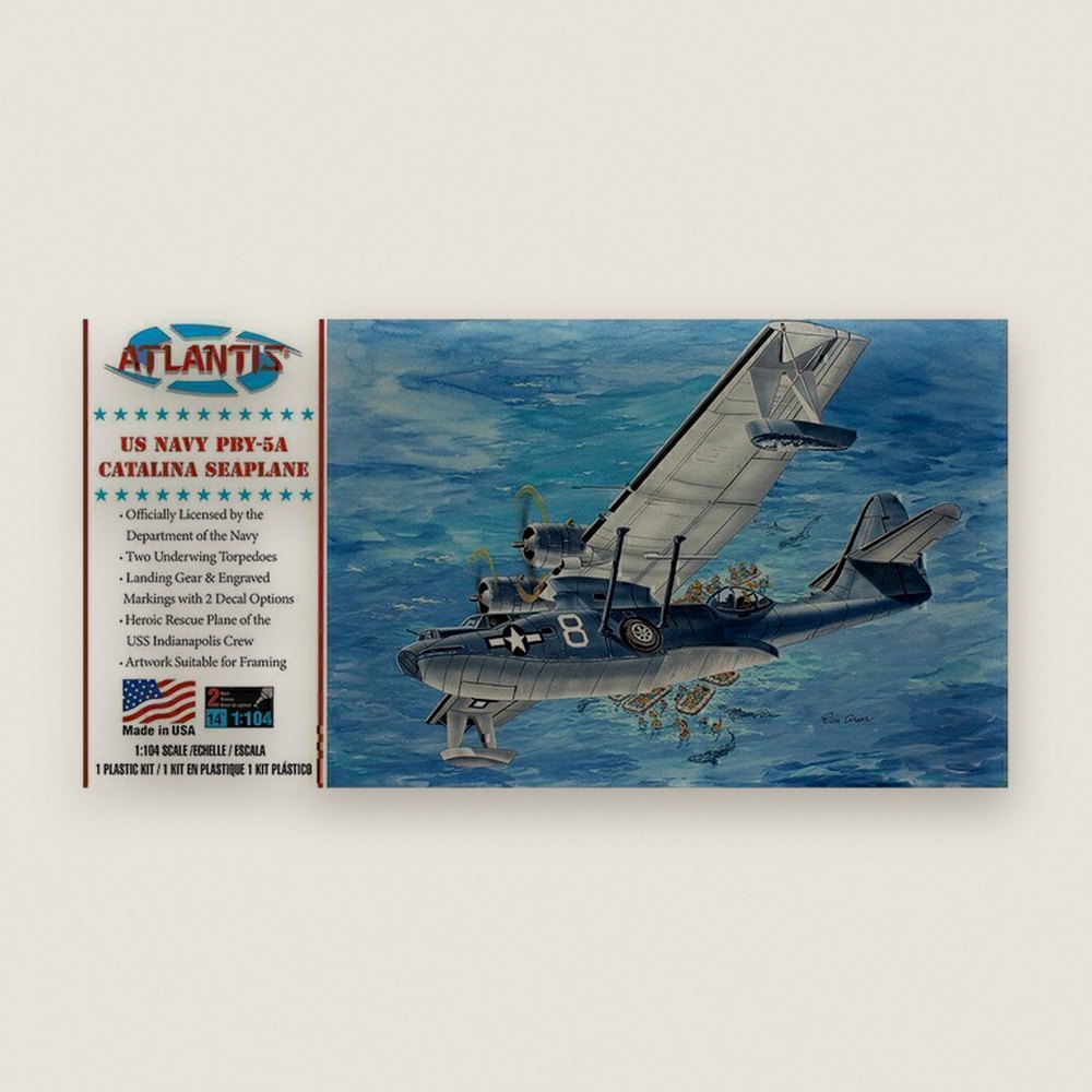 Plastic Model Kit, PBY-5A Catalina US Navy Seaplane 1:104 - Atlantis Models