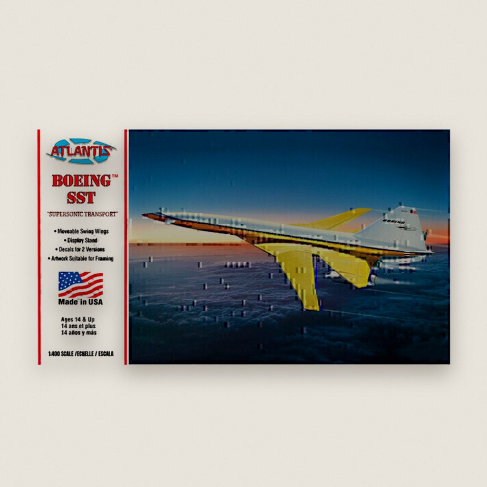 Plastic Model Kit, 1/400 Scale Boeing SST Transport in Boeing Markings - Atlantis Models