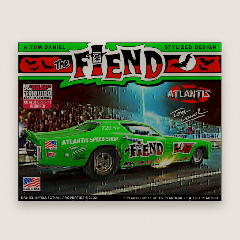 Snap Kit, Tom Daniel Fiend Funny Car 1:32 - Atlantis Models