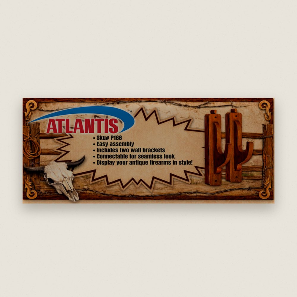Rifle Rack Wall Mounts, 1:1, Bagged with Header - Atlantis Models