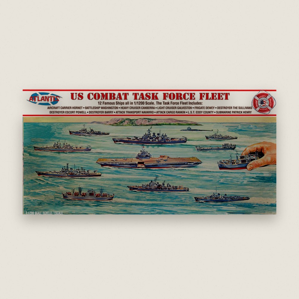 Plastic Model Kit, 1/1200 US Navy Task Force Set, 12 Different Ships - Atlantis Models