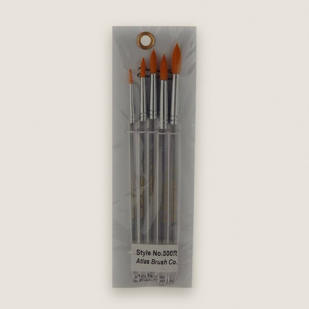 Round Taklon Brush Set, 5-Piece - Atlas Brush Co., Inc.