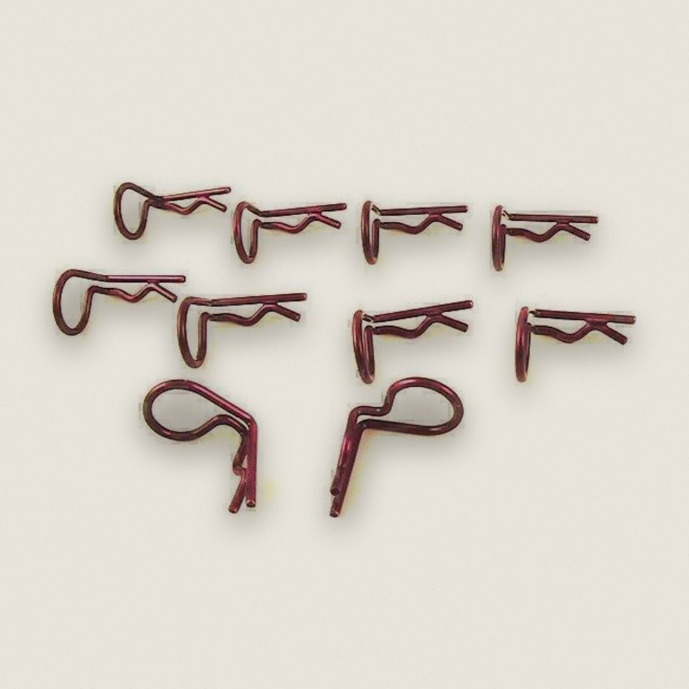 Body Clips with 90 Degree Bend, Purple (10) - Hot Racing