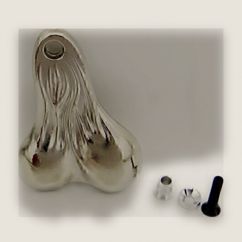 Truck Nuts, Metal Dangler Balls in Chrome (Toy) - Hot Racing