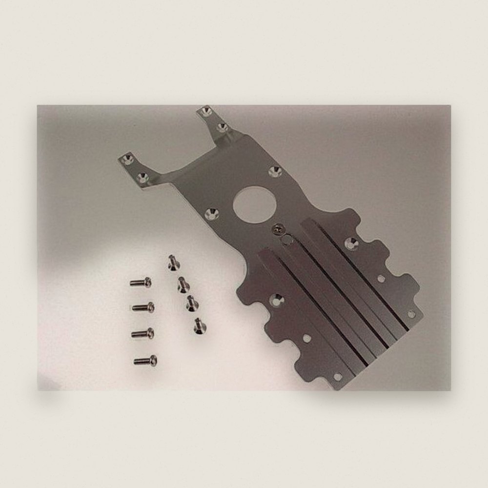 Front Skid Plate, Silver Aluminum for Monster GT - GPM Racing