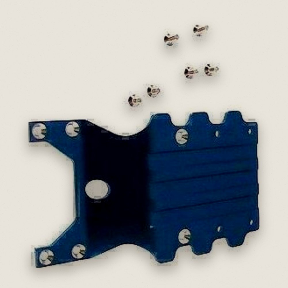 Rear Skid Plate, Blue Aluminum for Monster GT - GPM Racing