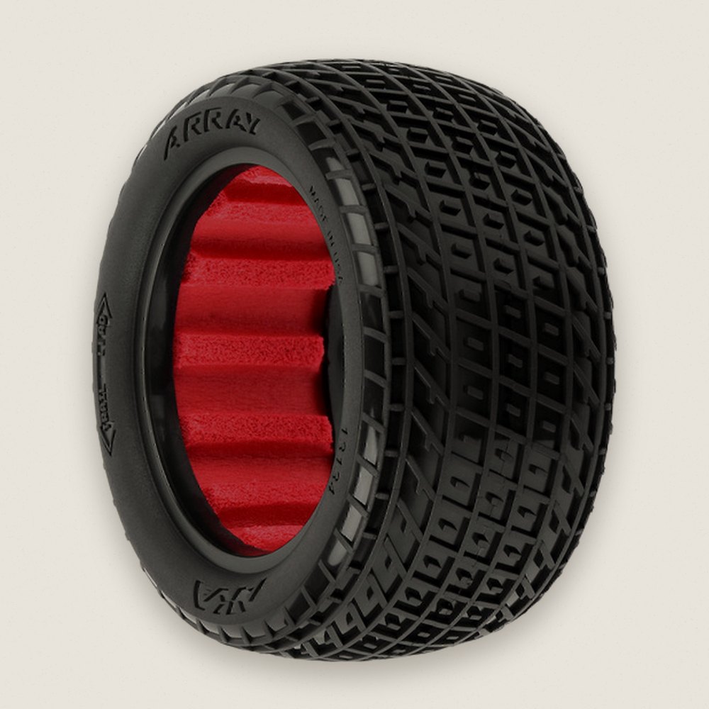 Array Clay Rear Tires, 2.2 Dirt Oval Buggy (2) - AKA Racing