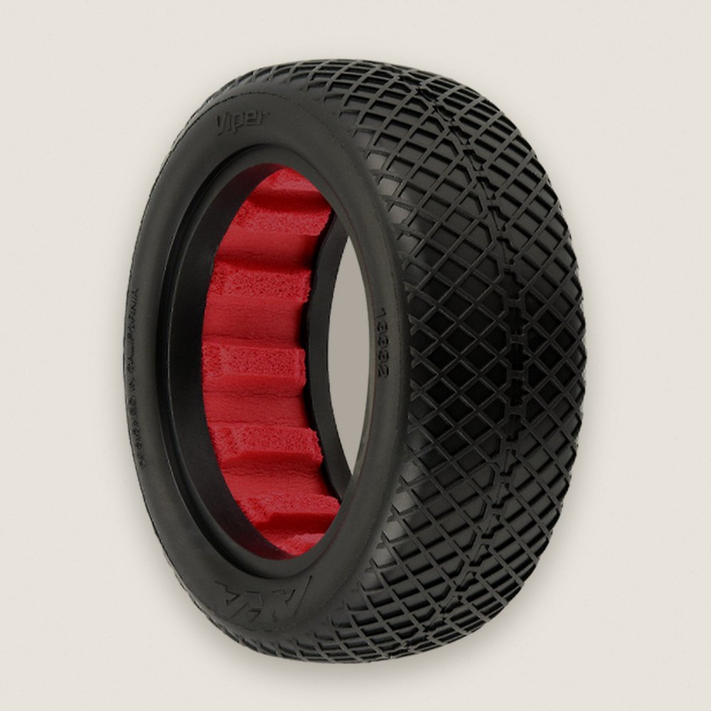 Viper Medium Soft 4WD Front Off-Road Buggy Tires, 1:10 2.2 (2) - AKA Racing
