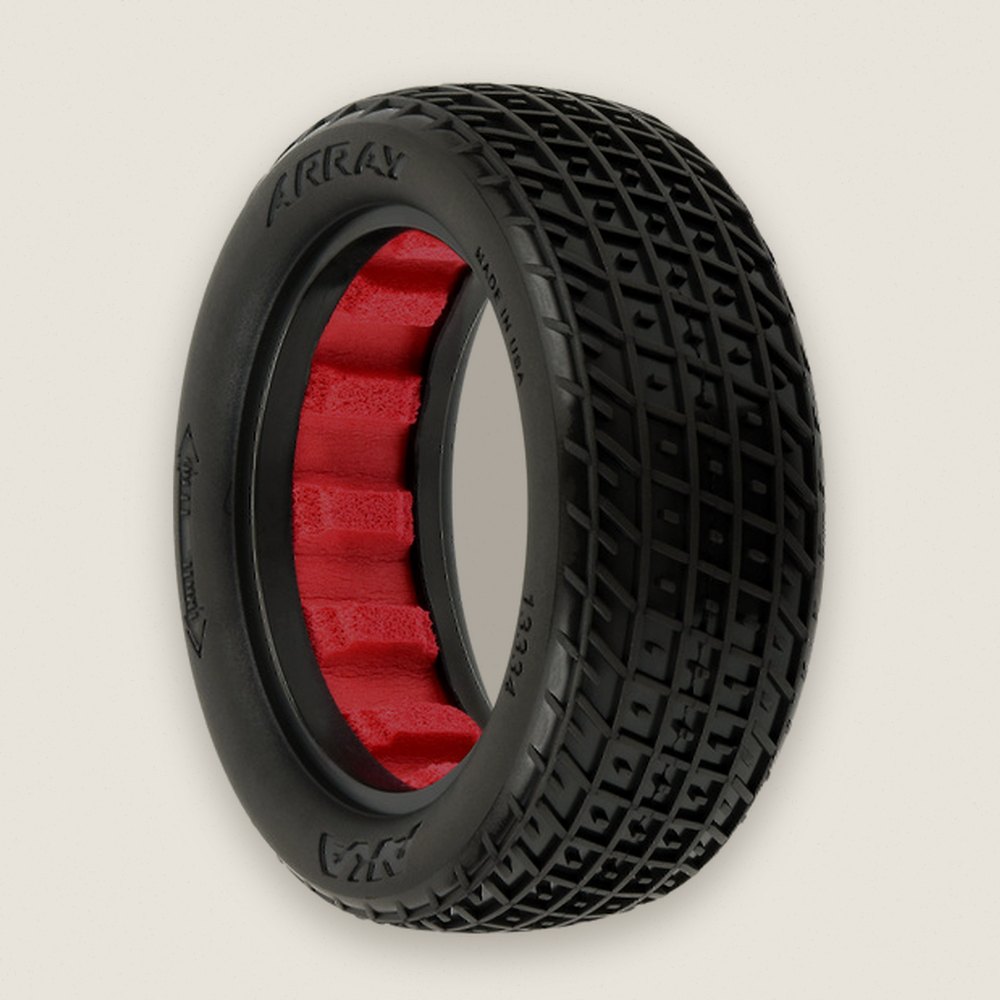 Array Medium Soft 2WD/4WD Front Dirt Oval Buggy Tires, 2.2 (2) - AKA Racing