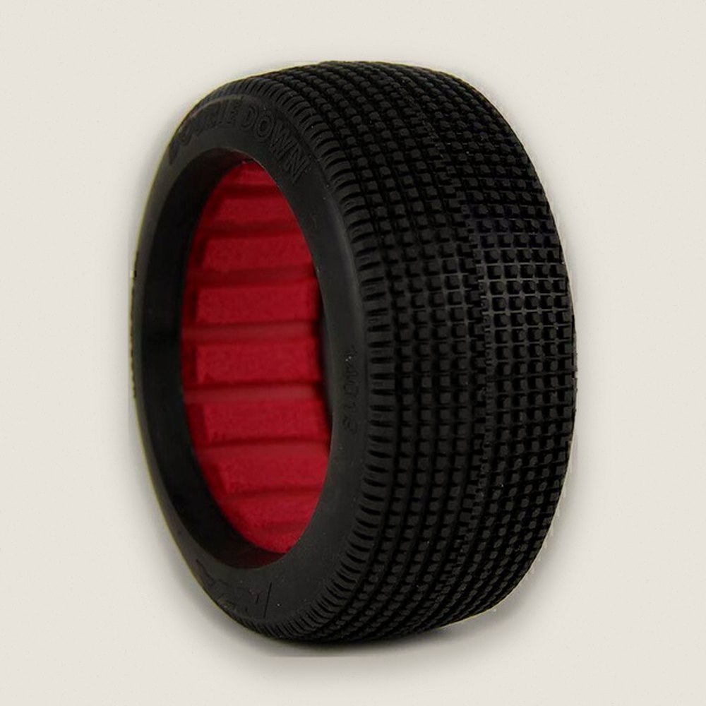 Buggy Tires, 1/8 Double Down Super Soft with Red Insert, BX - AKA Racing