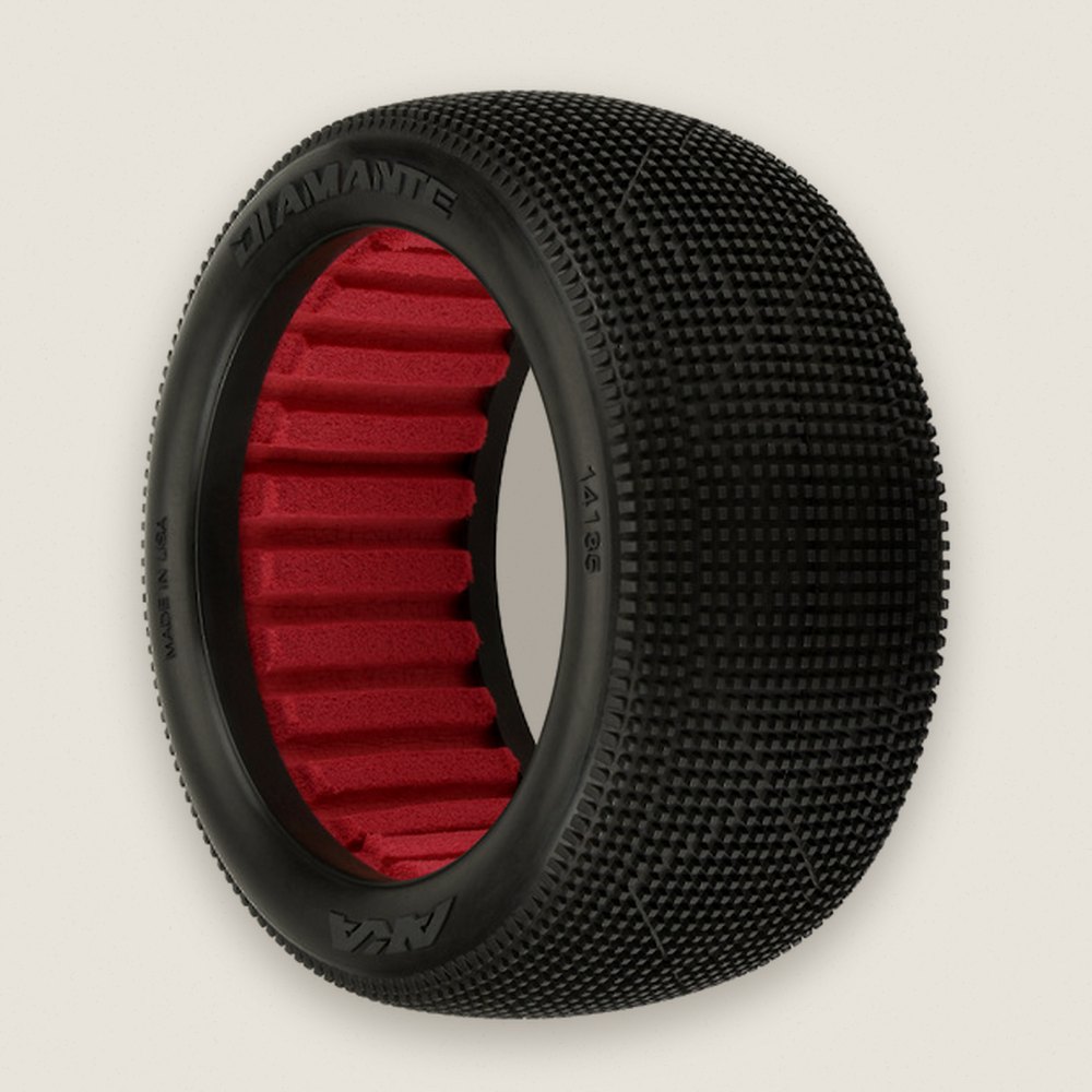 Off-Road Truggy Tires, 1/8 Diamante Soft Long Wear Front/Rear 4.0 - AKA Racing