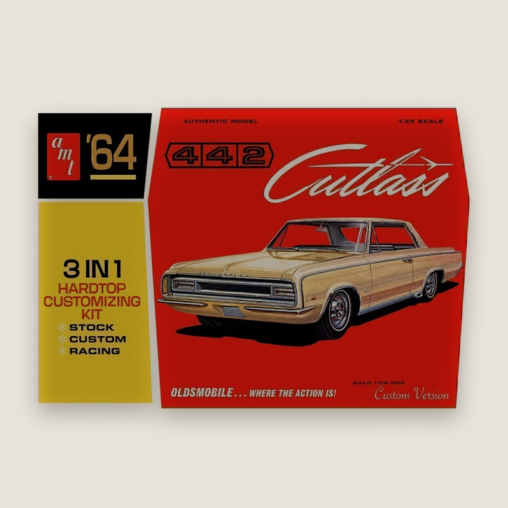 Plastic Model Kit: 1964 Olds Cutlass 442 Hardtop, 1:25 - AMT