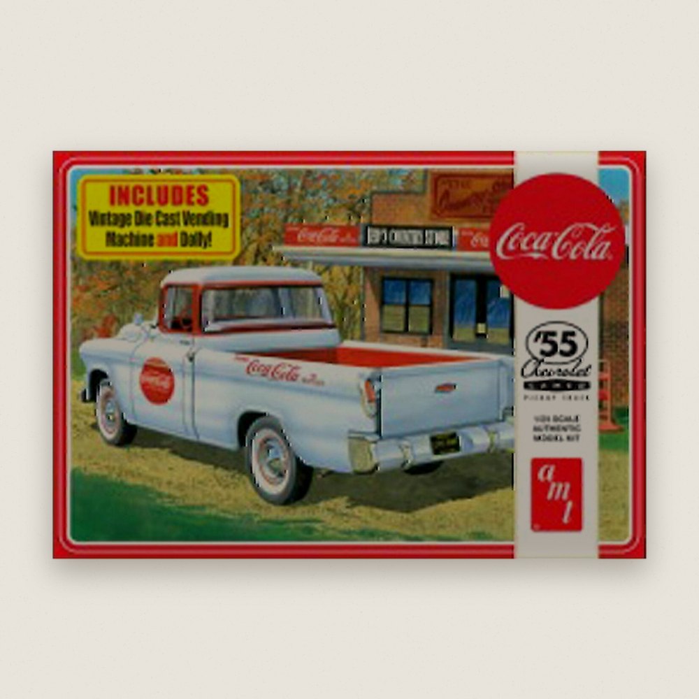 Plastic Model Kit: 1955 Chevy Cameo Pickup Coca-Cola, 1/25 - AMT