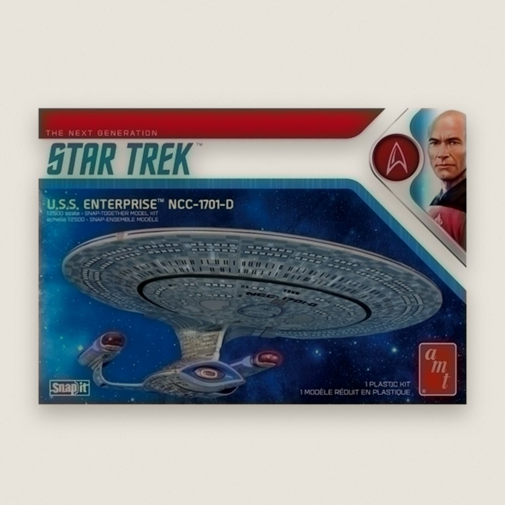Plastic Model Kit: Star Trek USS Enterprise-D Snap, 1/25000 - AMT