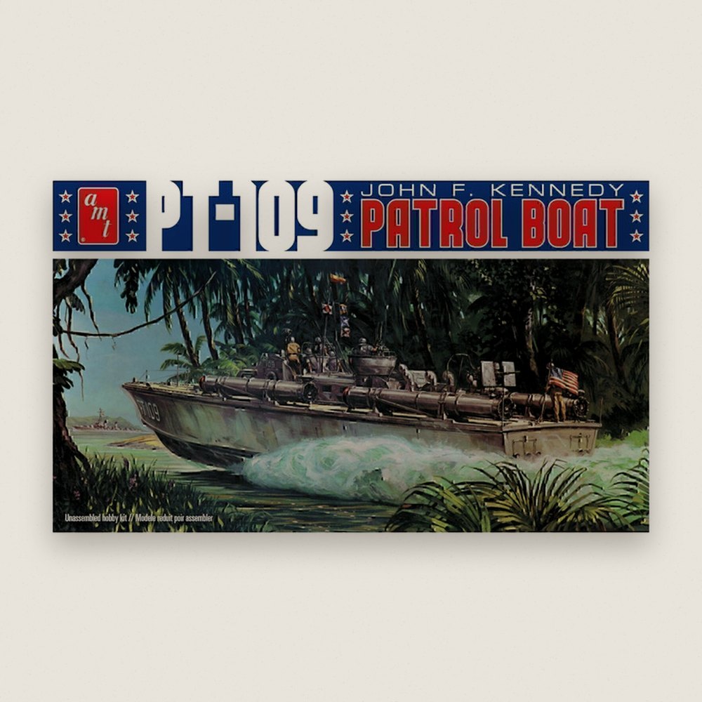 Plastic Model Kit: John F. Kennedy Pt-109, 1:64 Scale - AMT
