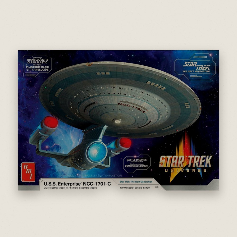 Plastic Model Kit: Star Trek U.S.S. Enterprise Ncc-1701-C, 1/1400 - AMT