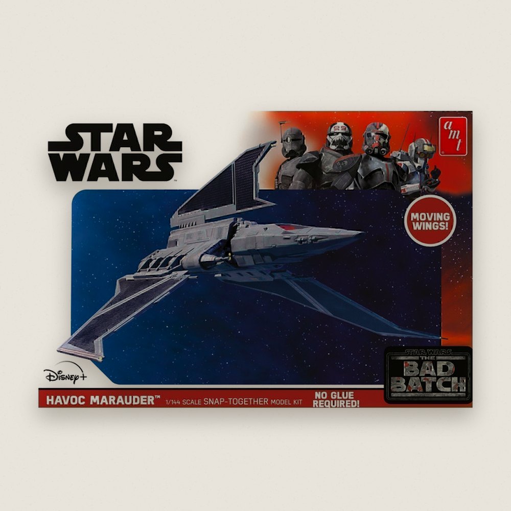 Plastic Model Kit, Star Wars: The Bad Batch Havoc Marauder, 1/144th Scale - AMT