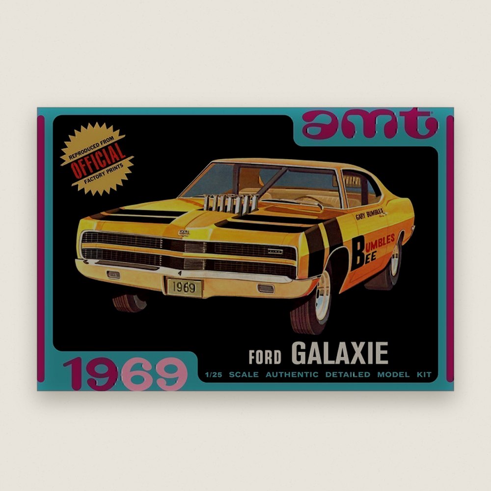 Plastic Model Kit, 1/25 Scale 1969 Ford Galaxie Hardtop - AMT
