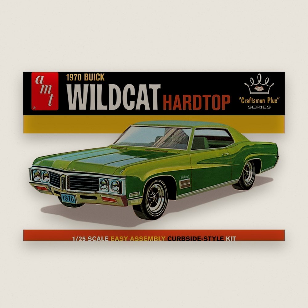 Plastic Model Kit, 1970 Buick Wildcat Hardtop, 1:25 Scale - AMT