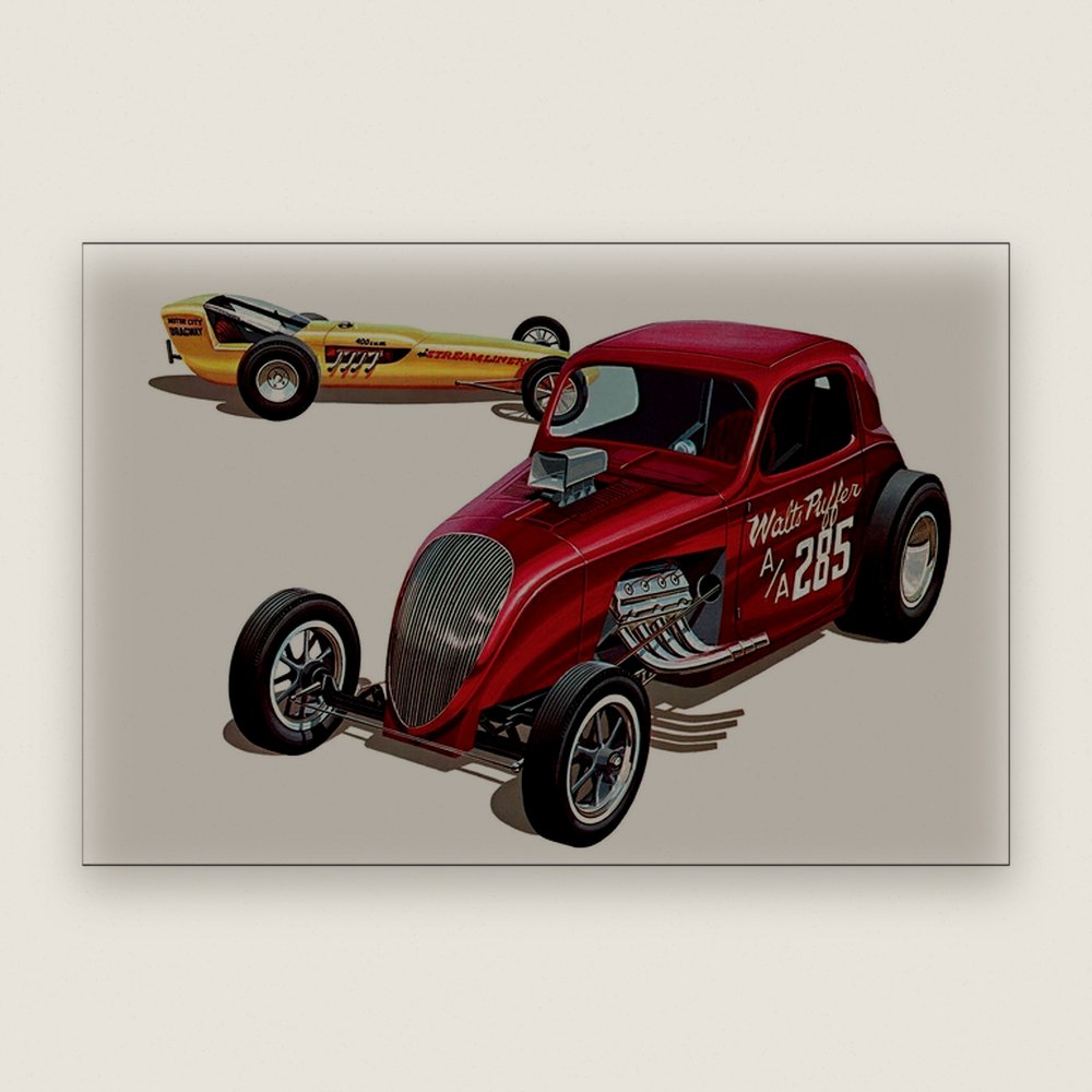 Plastic Model Kit, Fiat Double Dragster, 1/25 Scale - AMT