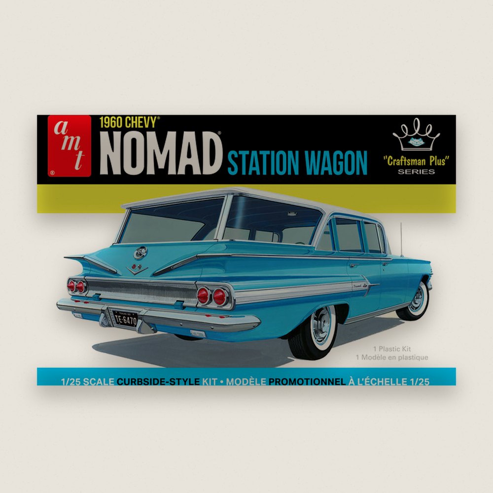 Plastic Model Kit, 1960 Nomad Station Wagon CrafTSMan Plus, 1/25 Scale - AMT