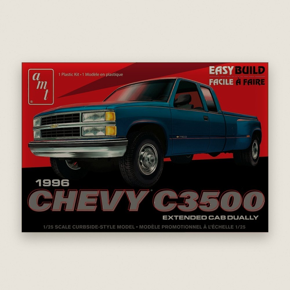 Plastic Model Kit, 1996 Chevy C-3500 Dually Pickup Easy Build, 1/25 Scale - AMT
