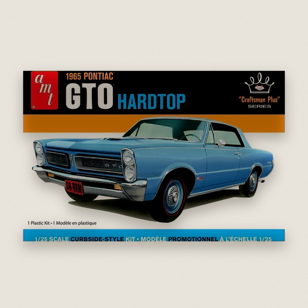 Plastic Model Kit, 1965 Pontiac GTO Hardtop CrafTSMan Plus, 1:25 Scale - AMT