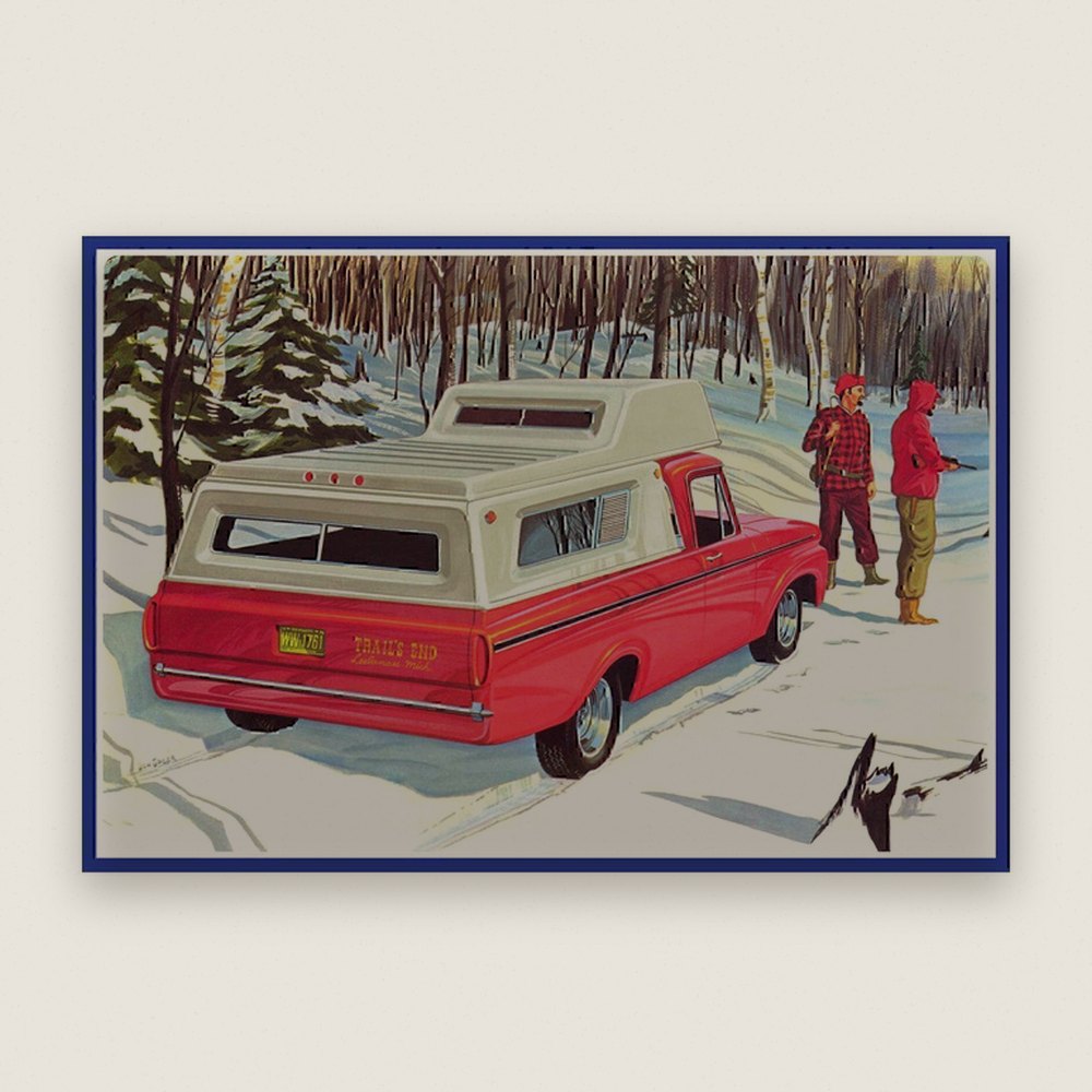 Plastic Model Kit, 1963 Ford F-100 Camper Pickup, New Tooling, 1/25 Scale - AMT