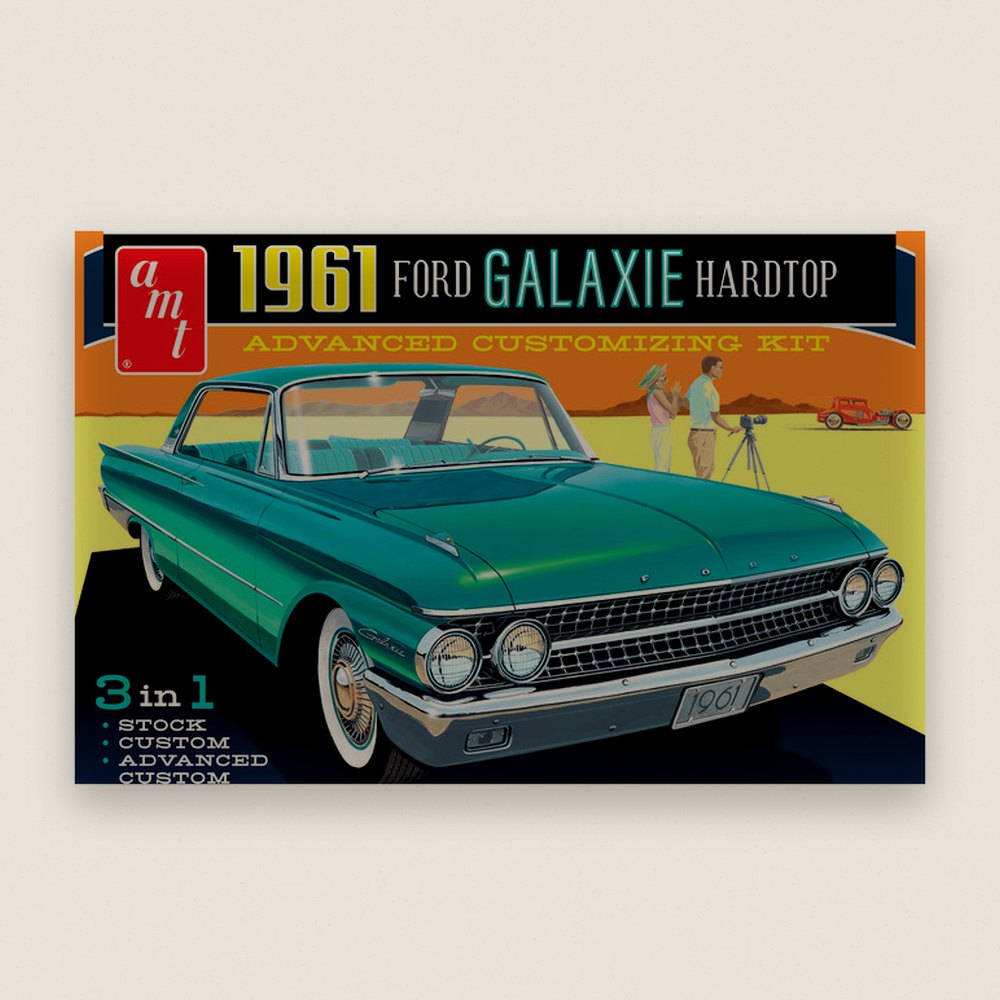 Plastic Model Kit, 1961 Ford Galaxie Hardtop, 1/25 Scale - AMT