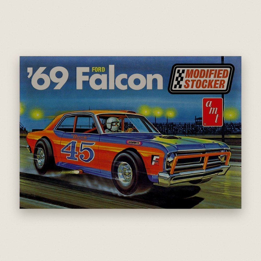 Plastic Model Kit, 1969 Ford Falcon Modified Stocker, 1/25 Scale - AMT