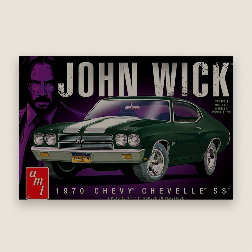 Plastic Model Kit, 1970 Chevy Chevelle John Wick, 1/25 Scale - AMT