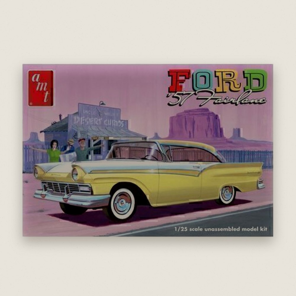 Plastic Model Kit, 1957 Ford Fairlane Hardtop 3n1 - AMT