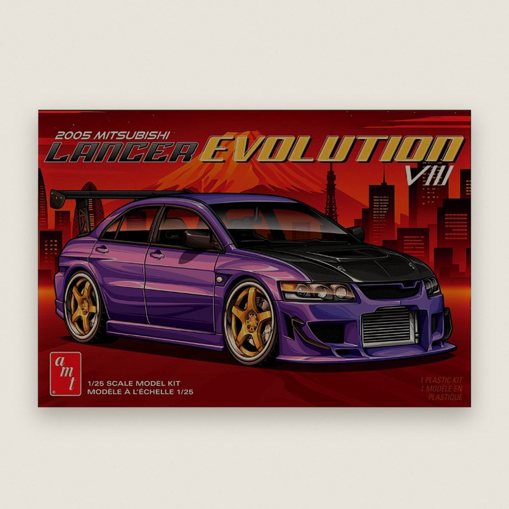 Plastic Model Kit, 1995 Mitsubishi Lancer Evo - AMT