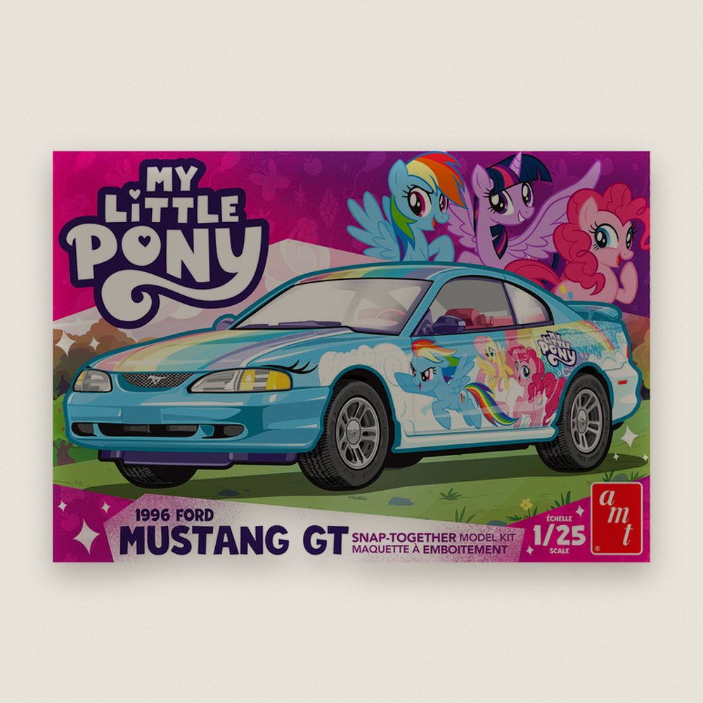 Plastic Model Kit, 1996 Ford Mustang My Little Pony, 1/25 Scale - AMT