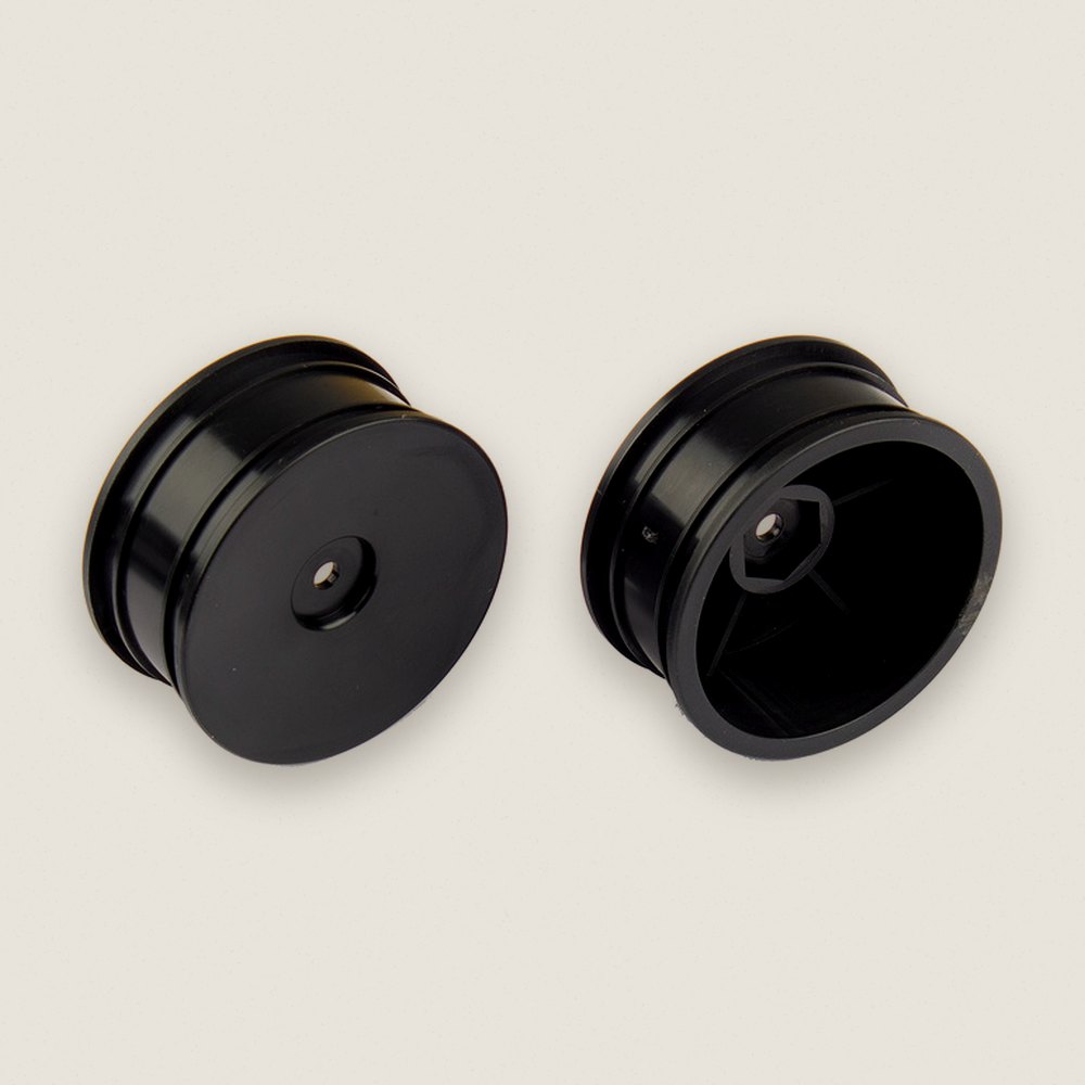 Narrow Wheels, Black, Pair, ASC21549 for 14B 14T - Associated