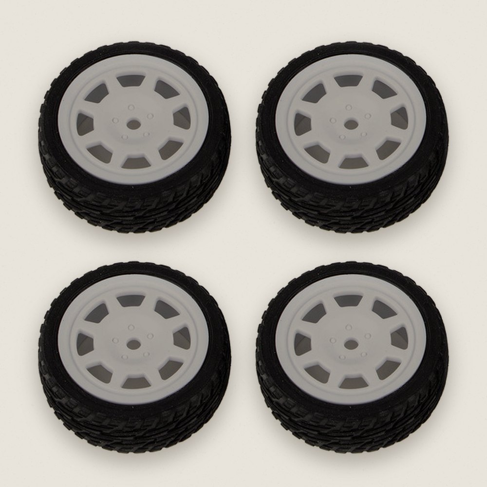Rubber Wheels and Tires for Reflex 14R Hoonicorn - Associated