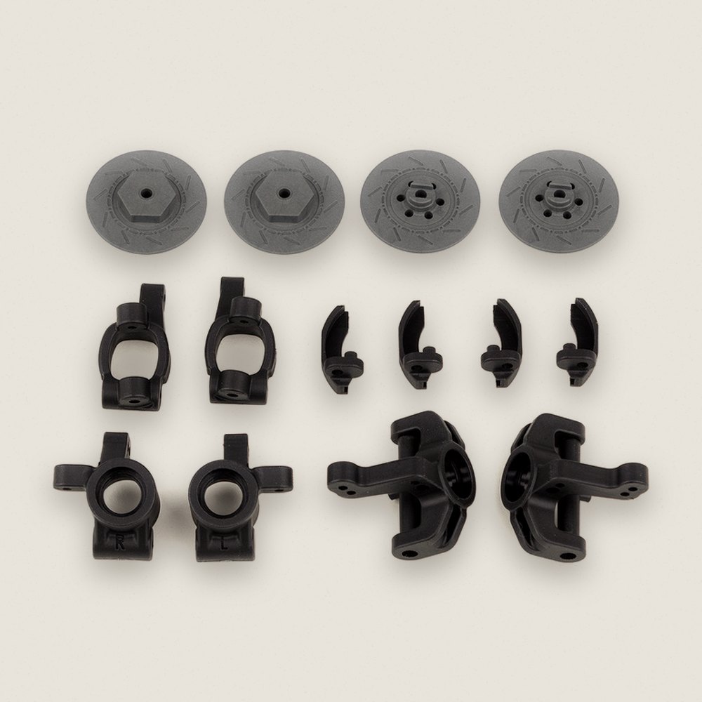 Steering and Caster Blocks, Rear Hubs for Reflex 14R - Associated