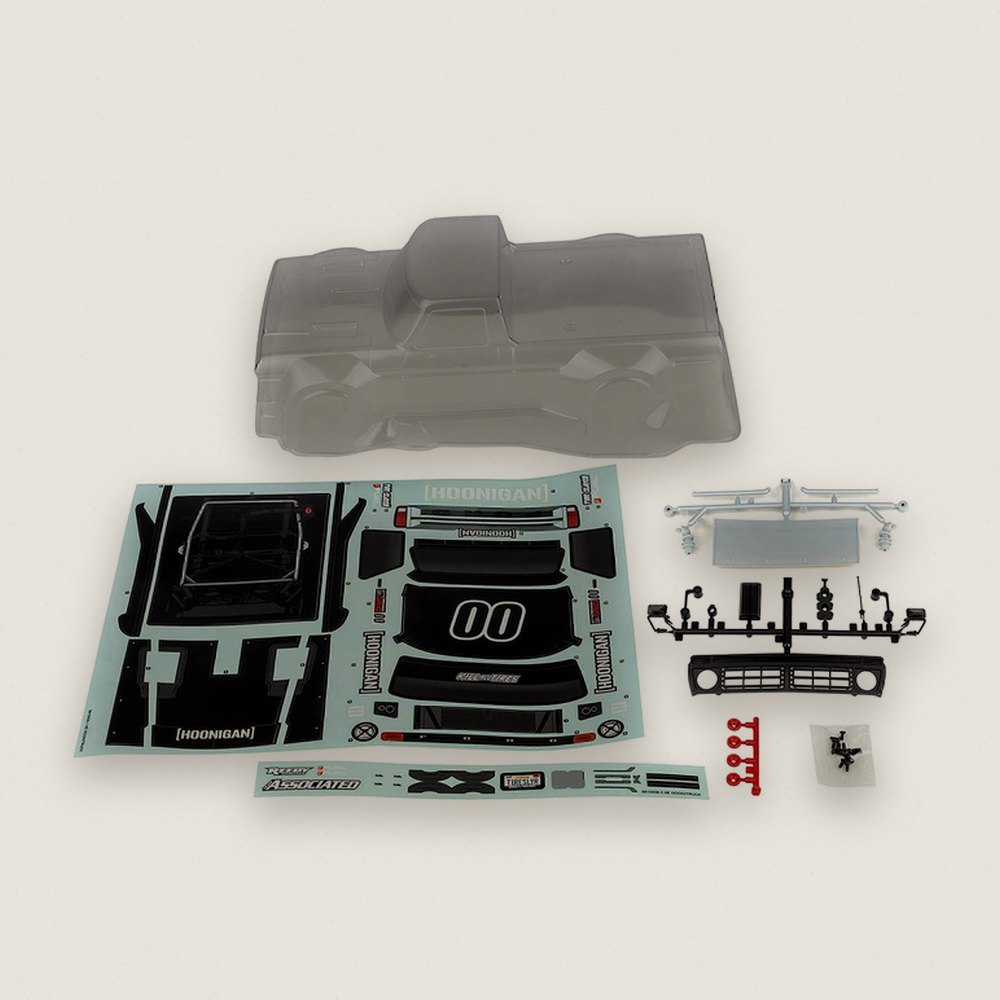 Hoonitruck Body Set, Clear for Reflex 14R - Associated