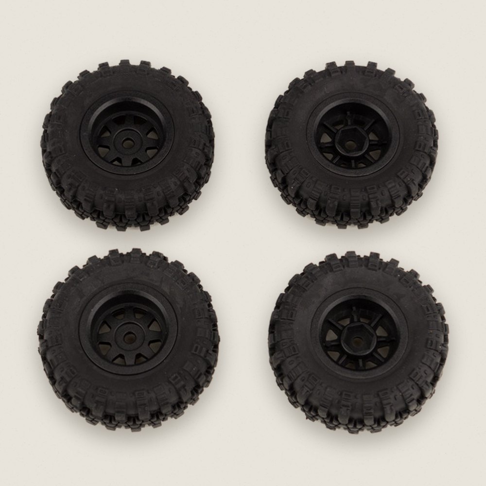 Wheels and Tires, Mounted (4) for Enduro24 - Associated